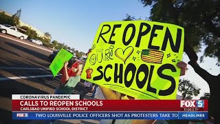 Carlsbad Parents, Students Rally For In-Person Learning