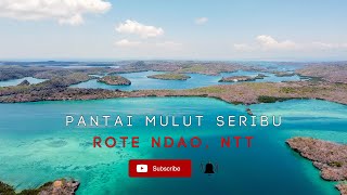 Drone View Objek Wisata di Pulau Rote, Pantai Mulut Seribu.