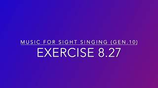 Exercise 8.27 - Music for Sight Singing