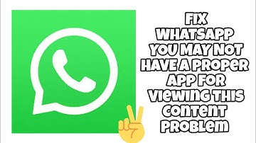 Fix WhatsApp 