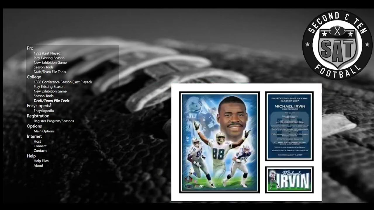 Introducing a 1988 College Football Project Using Second and Ten Football