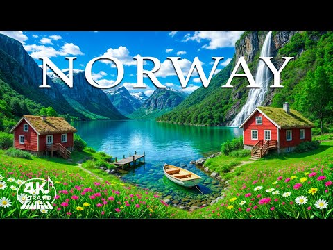 Norway Escape in 4K | Piano Relaxation with Fjords, Aurora & Breathtaking Views
