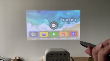 Using the F+ and F- buttons on the remote control to assist focus on the BYINTEK UFO U90 projector