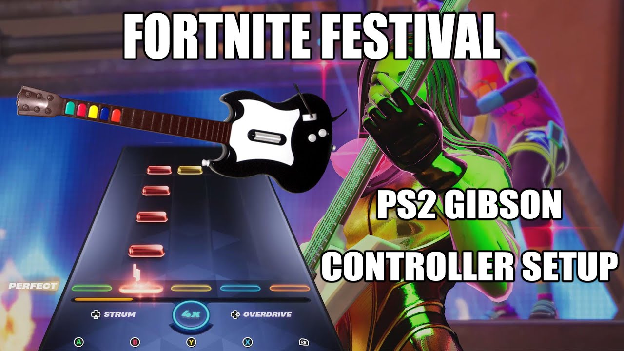 Setting up a PS2 Gibson SG controller for Fortnite Festival ProLead or
