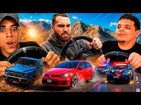 FUGA DA POLICIA e TRILHA NO MONTE CHILIAD NO VOLANTE COM OS AMIGOS! - GTA 5 MODS (AO VIVO)