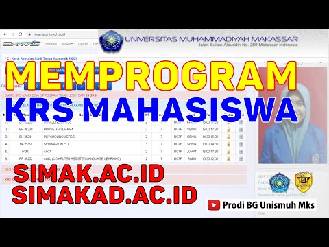 Cara Memprogram KRS Mahasiswa Universitas Muhammadiyah Makassar