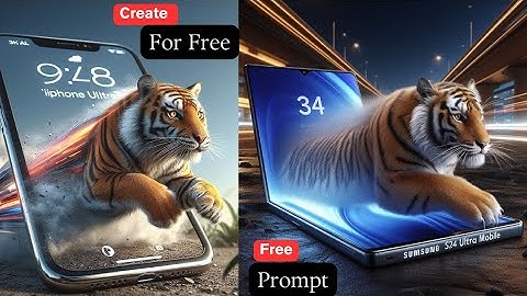 3D Tiger on Mobile  - Create For FREE - AI Creative - Microsoft Bing images Creator - Ai Motion