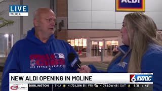 First person in line for ALDI grand opening in Moline arrived at 4 a.m.