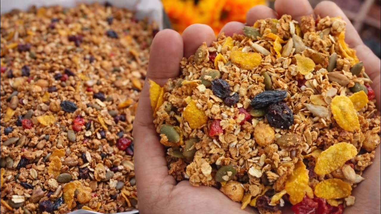 100 Times Better Than Market 😍😘 HOMEMADE GRANOLA Recipe | Best Healthy Instant  Breakfast Recipe 