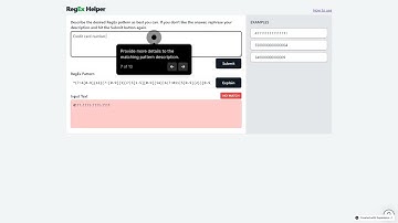 RegEx Helper Demo