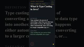 Full Day 9 Pt 1/10: What Is Type Casting in Java #Shorts Update