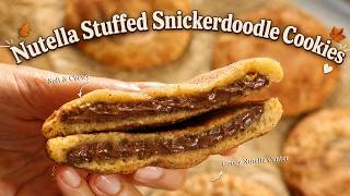 Nutella Stuffed Snickerdoodle Cookies 🍫 Bake With Me