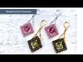 Diamond earrings tutorial | Cubic Right Angle Weave | Beaded Earrings