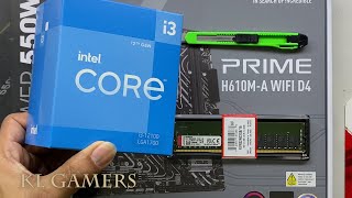 intel Core i3 12100 ASUS PRIME H610M-A WIFI D4 Kingston NV2 SSD