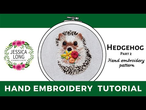 Hedgehog Embroidery Pattern Part Two