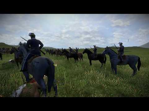 видео: Пулемет Гатлинга в действии  А также кавалерия