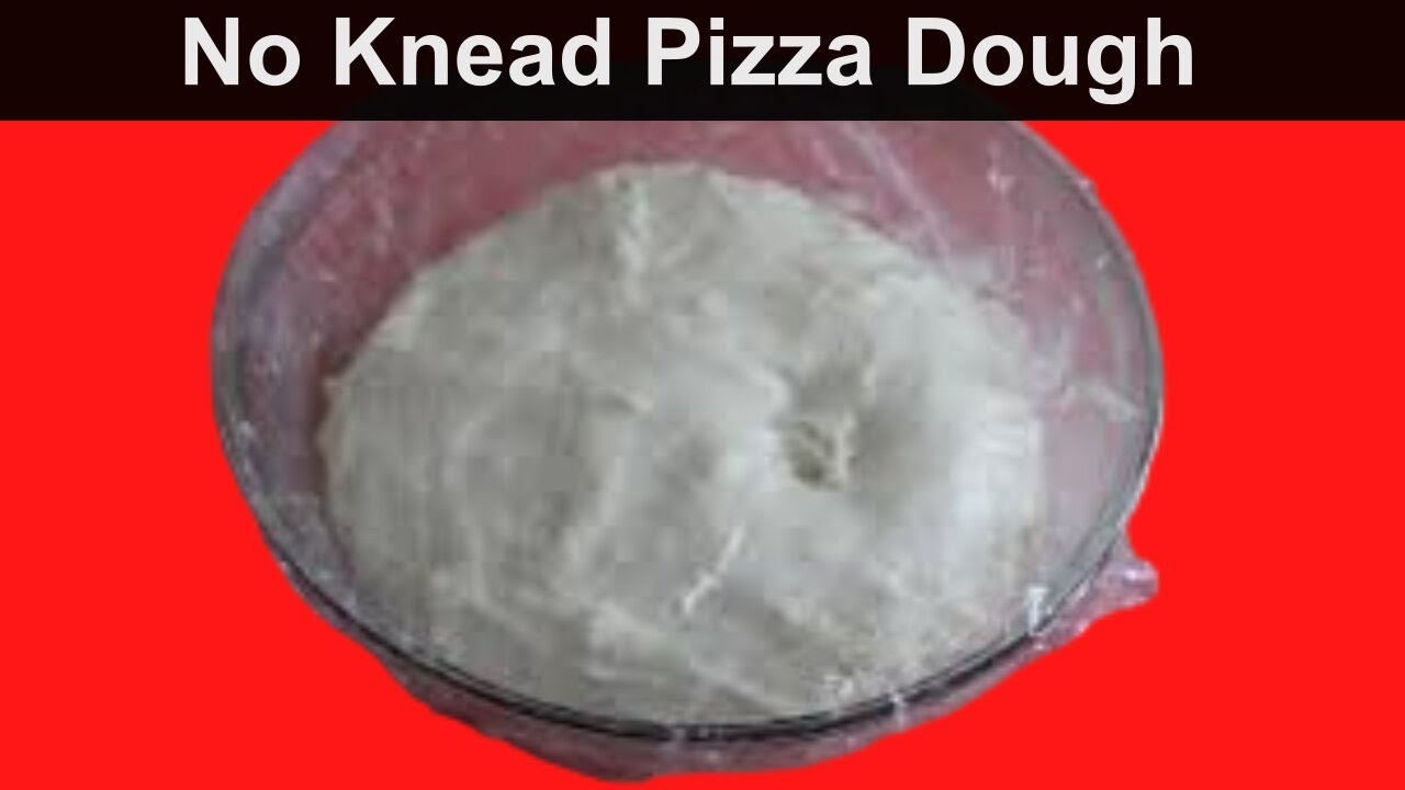 Pizza Dough No Knead ! Easy Recipe Using Very Little Yeast Let Time Do