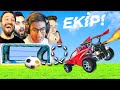 TOPU ARABA İLE KALEYE ATABİLİR MİSİN? TEKME ATAN ARABALAR EKİP Rocket League OYNUYOR