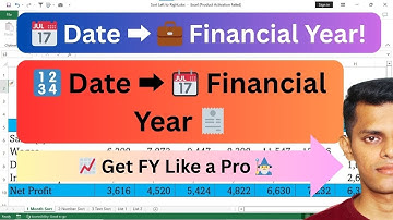 Extract Financial year in excel