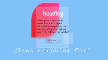 CSS Creative glass morphism Card hover animation html css