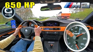 650HP BMW M3 E92 G-Power *300km/h* on Autobahn