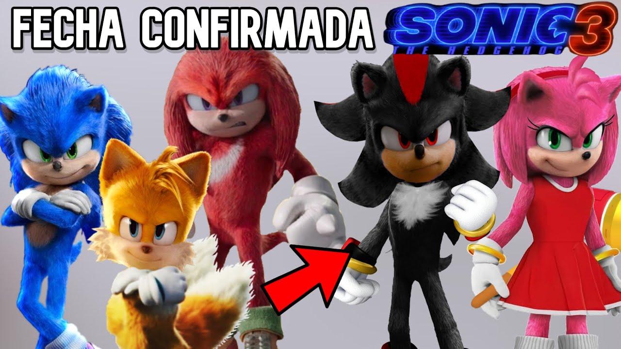 SONIC 3 REVELA FECHA DE ESTRENO OFICIAL - NUEVOS DETALLES de Sonic 3 (Shadow y más!)