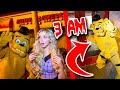 (FNAF IS REAL!) Overnight Challenge at Freddy Fazbears Pizza Place at 3 AM... *Part 2*