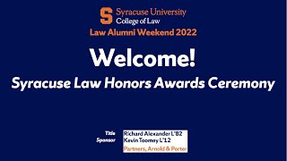 Syracuse Law Honors Awards Ceremony - LAW 2022