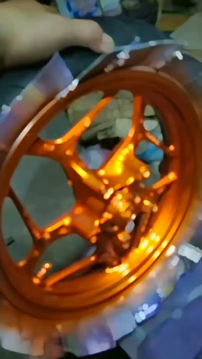 Repaint Velg motor Orange Candy