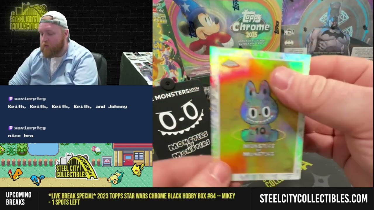 2025 Topps Chrome Labubu 10th Anniversary Box — Random Card Group