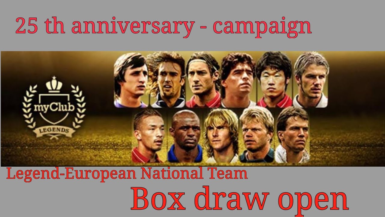 Pes 2020 25th anniversary Legend box draw opening