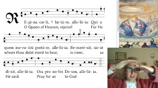 Video thumbnail of "How To Regina Caeli in Latin Gregorian Chant with Solfege and All the Details!"