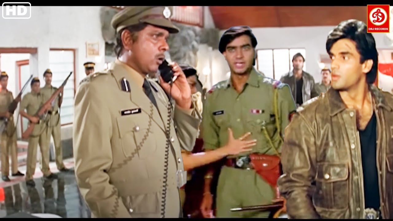 Ajay Devgn, Sunil Shetty, Madhuri Dixit, Ravina Tandon Bollywood Superhit Hindi Movie Manisha Koiral