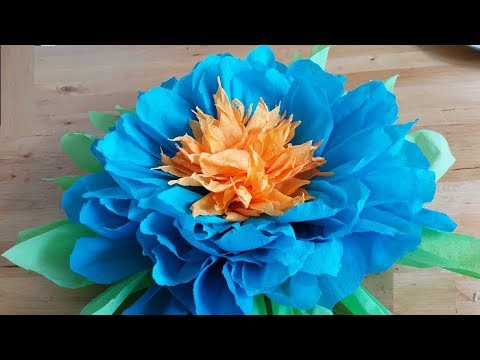 Cómo hacer flores gigantes / enormes /grandes de papel crepe. Para regalar  o para decorar - thptnganamst.edu.vn