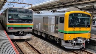 【4K高画質】【水戸常駐編成交換 送り込み】GV-E197系100番台(クンTS07編成)ホッパ車付き 大宮駅入線!(2026/7/11/11:43)