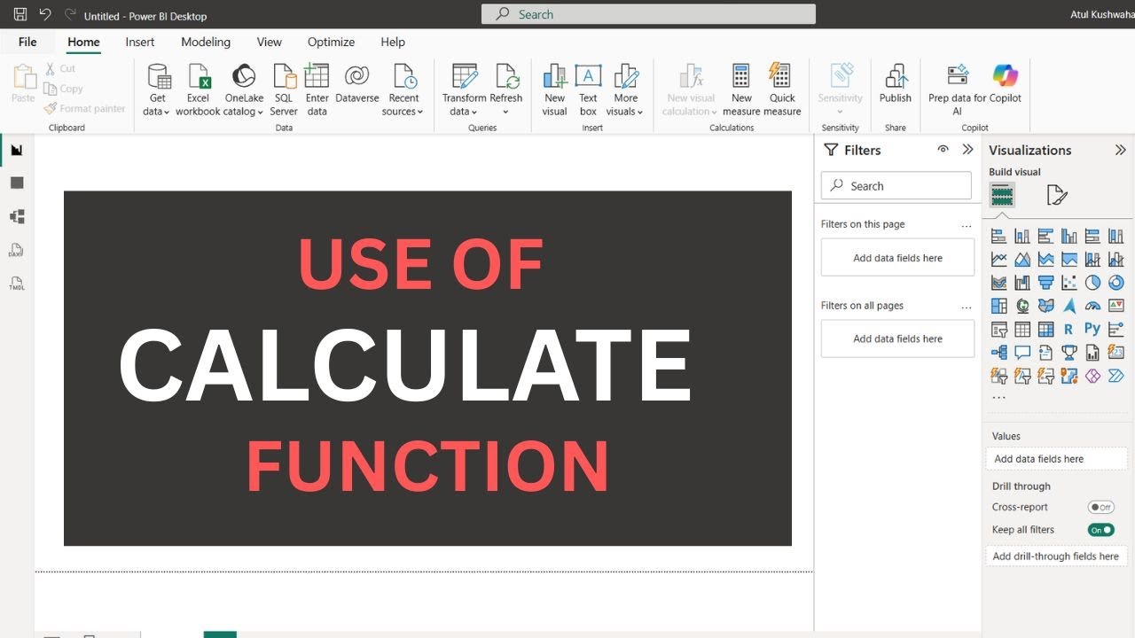 Use of Calculate Function in Power BI