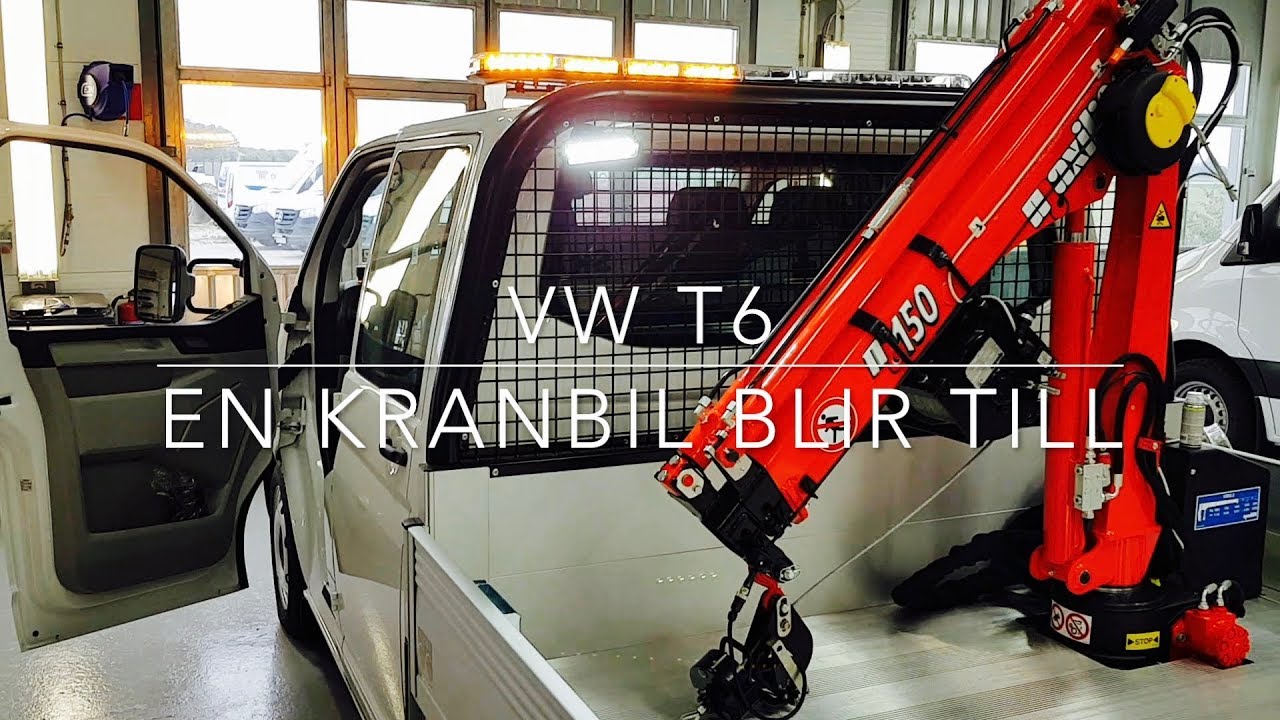 VW T6 Kran - Maxilift 150 kran - Bilutrustning - Skåne-bilinredningar