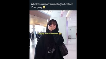 Fangirls Destroying the whole Airport For Girl crush KANG SEULGI🤣 #irene #seulgi #joy #wendy #yeri