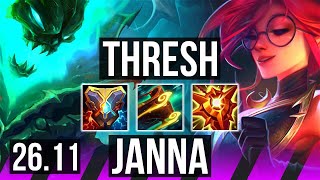 THRESH & Ziggs vs JANNA & Caitlyn (SUP) | EUW Grandmaster | 26.11