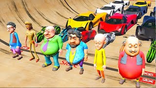 GTA 5 98.778% IMPOSSIBLY BIKE STUNT RAMP CHALLENGE WITH MOTU PATLU | GA5 TAMIL