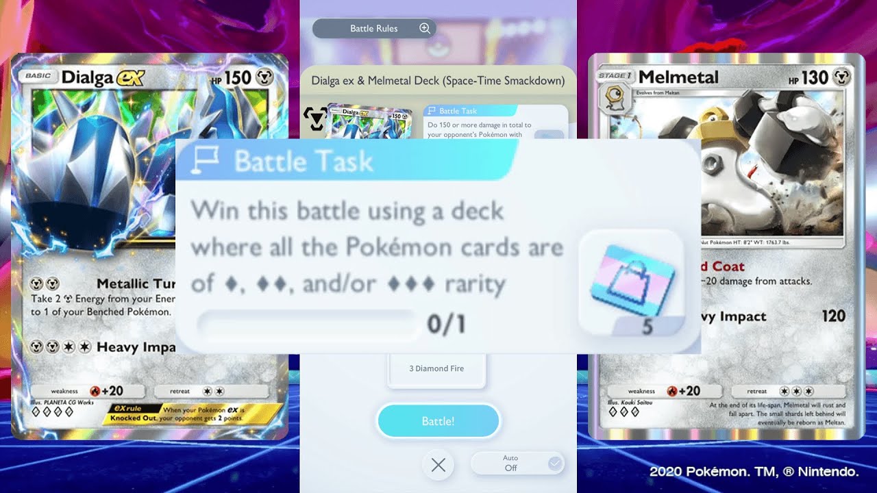 Dialga EX & Melmetal | 1-3 Diamond Challenge | Pokémon TCG Pocket - YouTube