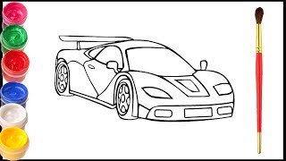 ... today i will paint and color ferrari supercar. use penc...