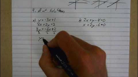 ExamPrepQ04 (Linear Systems, number of solutions, from slope and y-intercept)