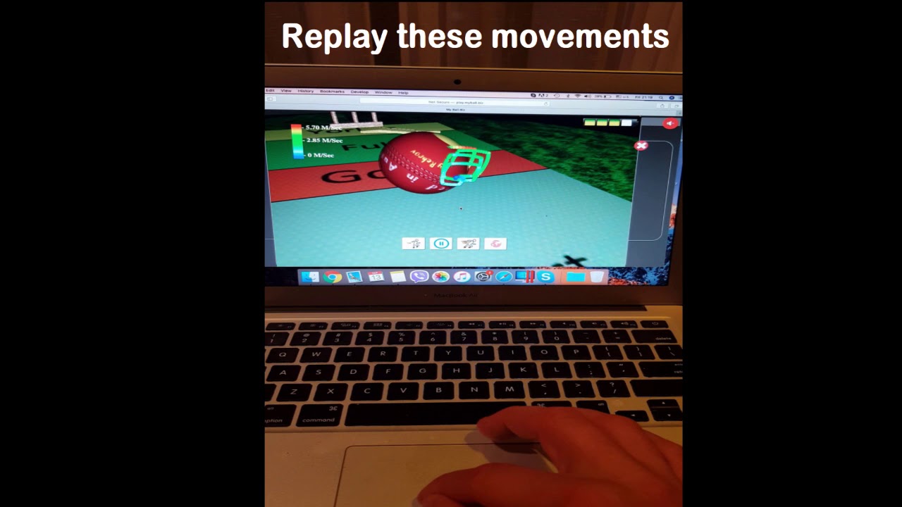 Smartball tracking movements. Smart cricket ball with a microchip