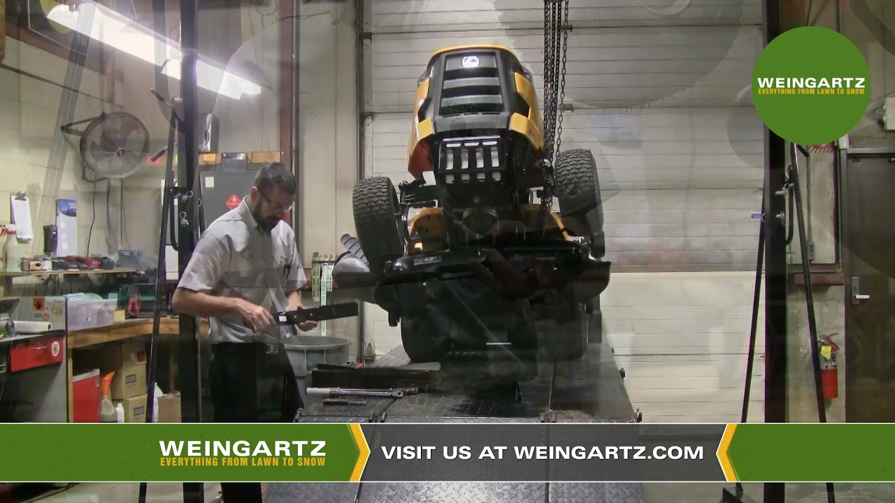 Как заменить лезвия на Cub Cadet XT1