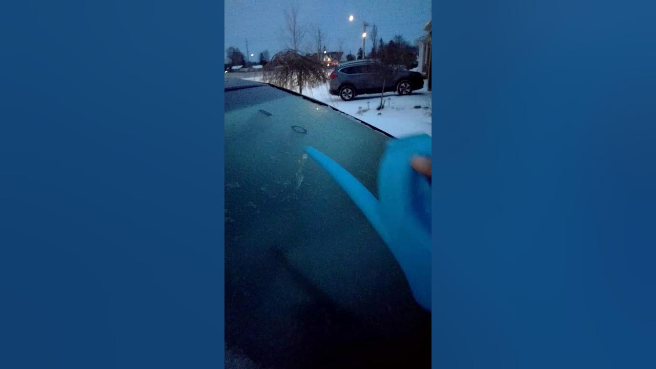 Pouring boiled water on frozen windshield YouTube