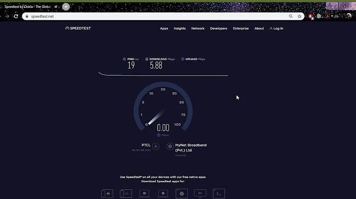 Dream net Speedtest by Ookla silver pakage 4 mbps Rs:1000