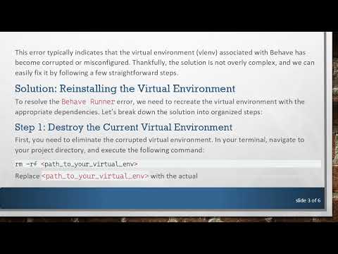 Fixing the Behave Runner Error in PyCharm