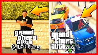 КАК ВЫГЛЯДЯТ ПОЛИЦЕЙСКИЕ ПОГОНИ В РАЗНЫХ ЧАСТЯХ GTA |  ГТА 3, VICE-CITY, SAN ANDREAS, ГТА 4, GTA 5