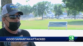 Man describes being stabbed while trying to break up fight in North Highlands